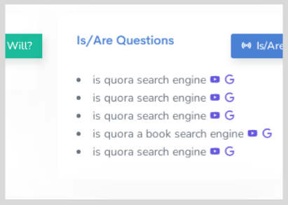 questions keywords explorer results