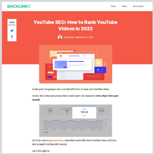 backlinko youtube seo post