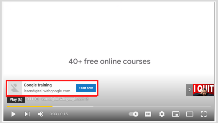 youtube ads in video