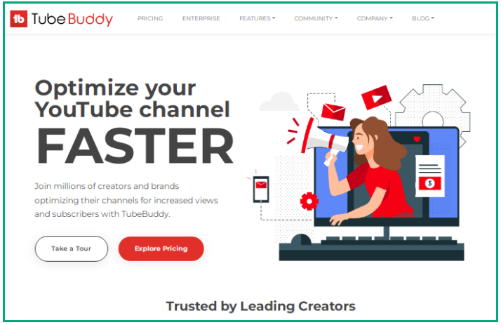 Tubebuddy homepage