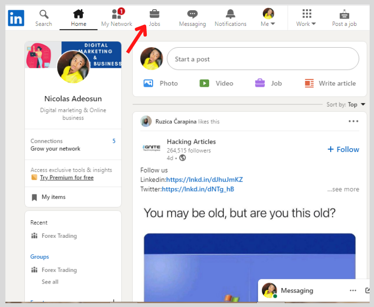 how to find jobs on linkedin