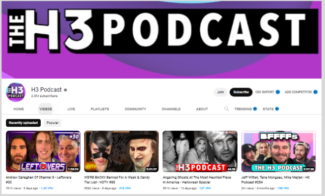 The H3 Youtube podcast