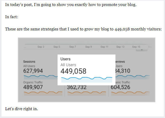 brian dean post showing proof and evidence on 21 ways how to promote your blog
