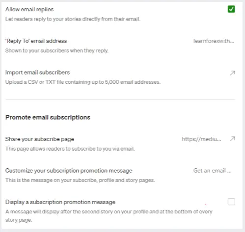 buidl your email list on medium