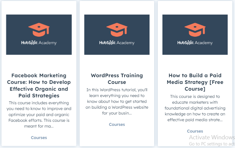 hubspot free courses