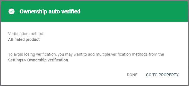 GSC ownership verification