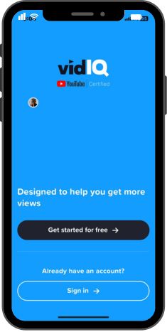 sign into vidiQ mobile app