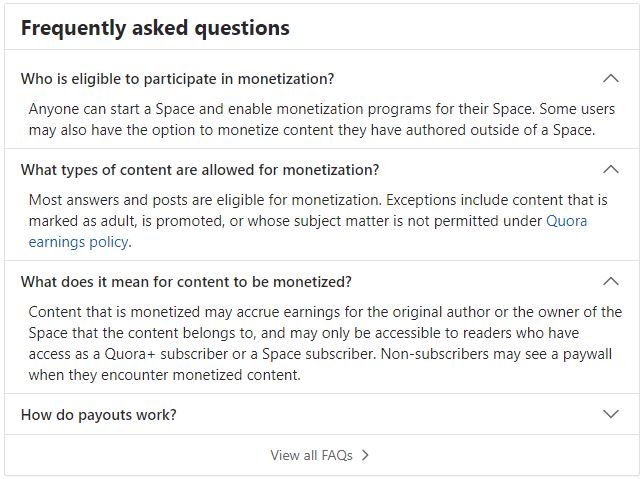 Quora monetization