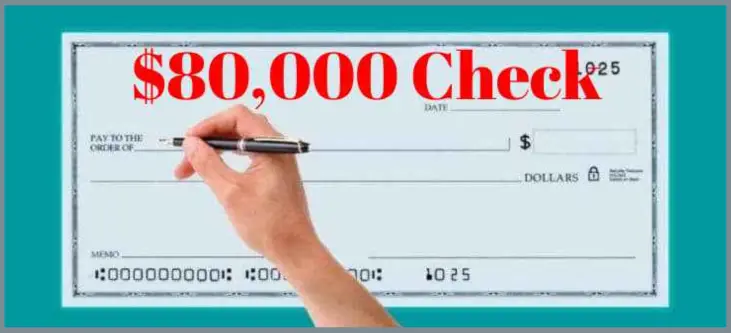 $80,000 check