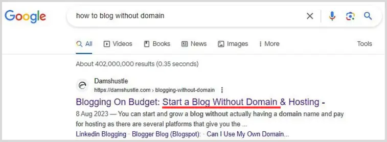blog without domain article