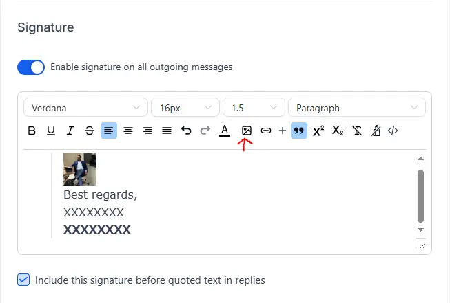 add email signature to staff on GHL