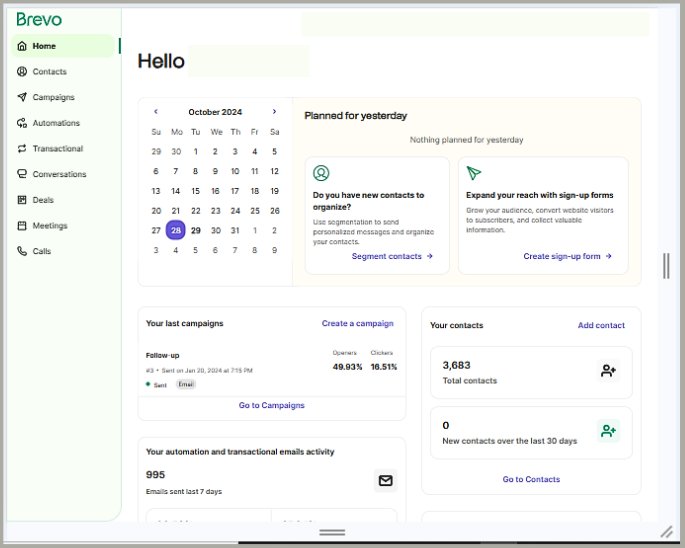 Brevo Dashboard