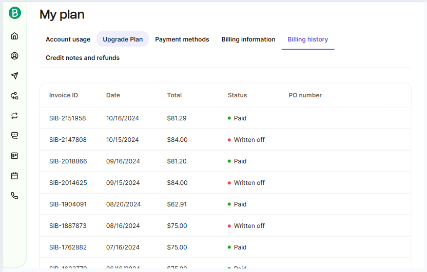 Brevo Invoice