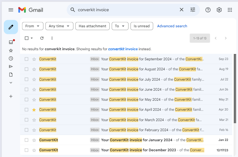 converkit invoice